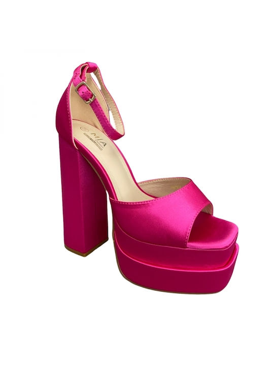 Smart Steps Pantofi cu toc cu Curea Fuchsia