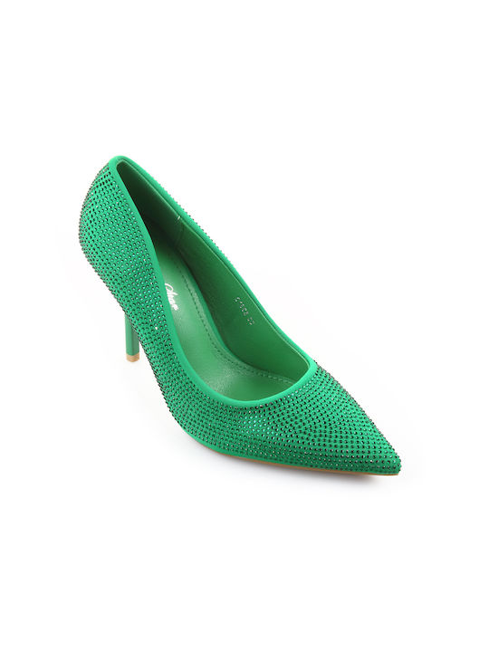 Fshoes Pointed Toe Green Heels