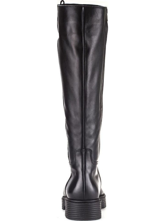 Leder Damenstiefel Schwarz