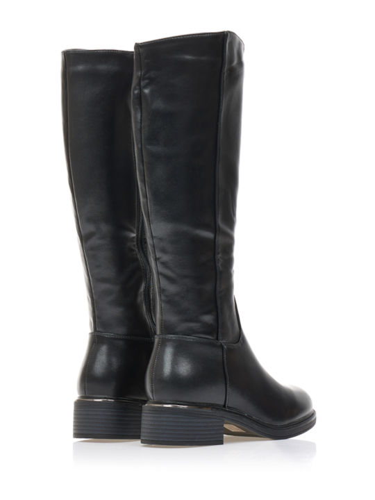 Riding Boots with Zipper Black