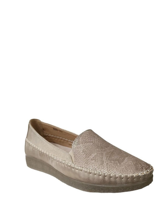 Antrin Women's Moccasins in Beige Color