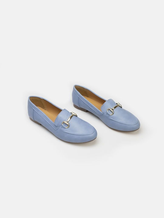 InShoes Women's Loafers in Light Blue Color