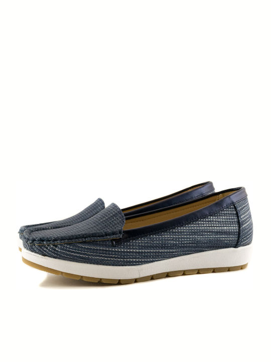 Love4shoes Damen Loafers in Blau Farbe