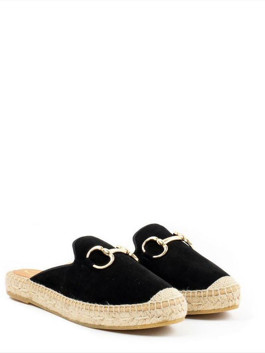 Kanna Flat Mules Black