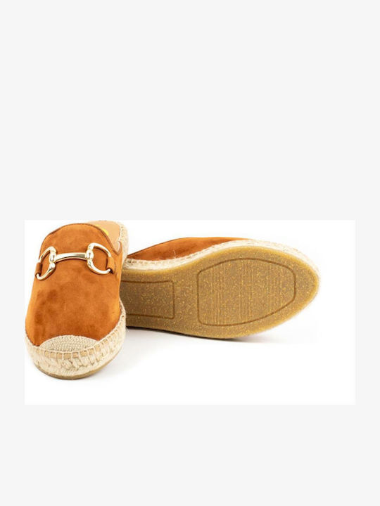 Flat Mules in Tabac Brown Color