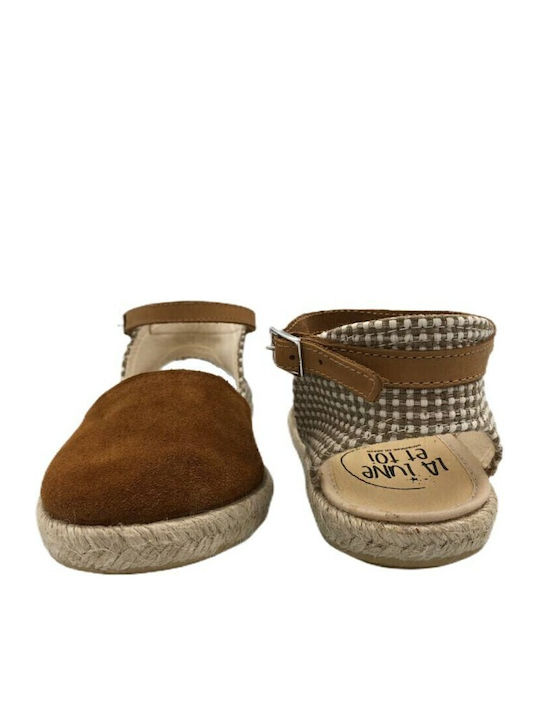 Women's Suede Espadrilles Tabac Brown