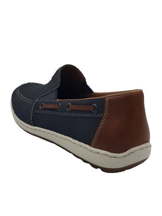 Men's Leather Loafers Blue