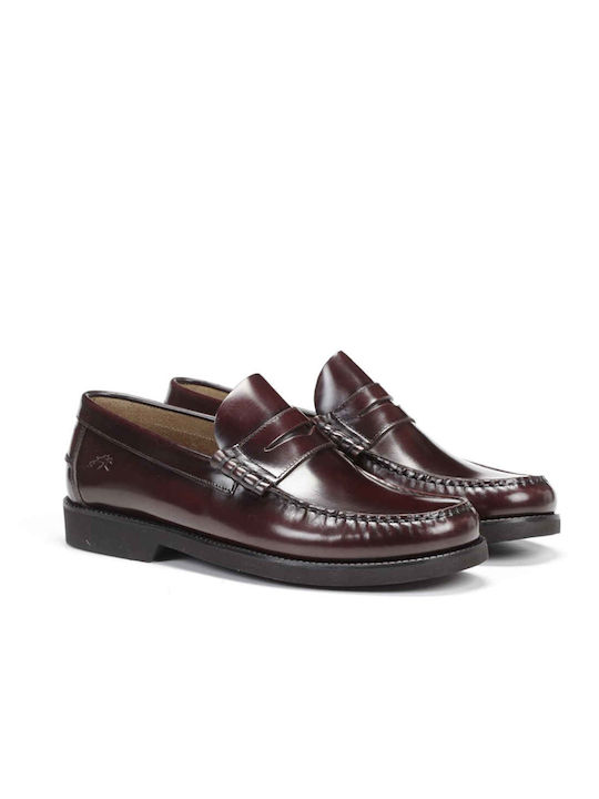 Fluchos Men's Leather Loafers Burgundy