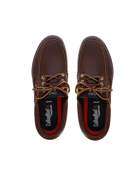 Δερμάτινα Ανδρικά Boat Shoes σε Καφέ Χρώμα