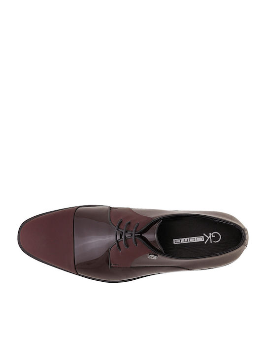Herrenschuhe aus Lackleder Burgundisch