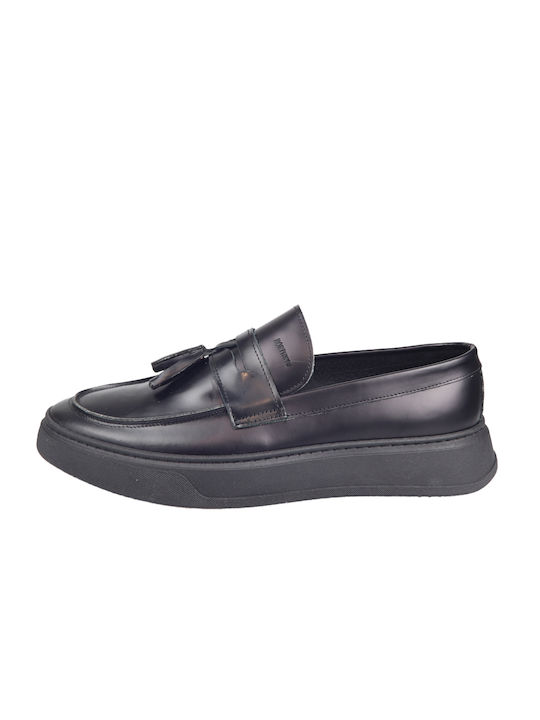 Northway Δερμάτινα Ανδρικά Loafers σε Μαύρο Χρώμα