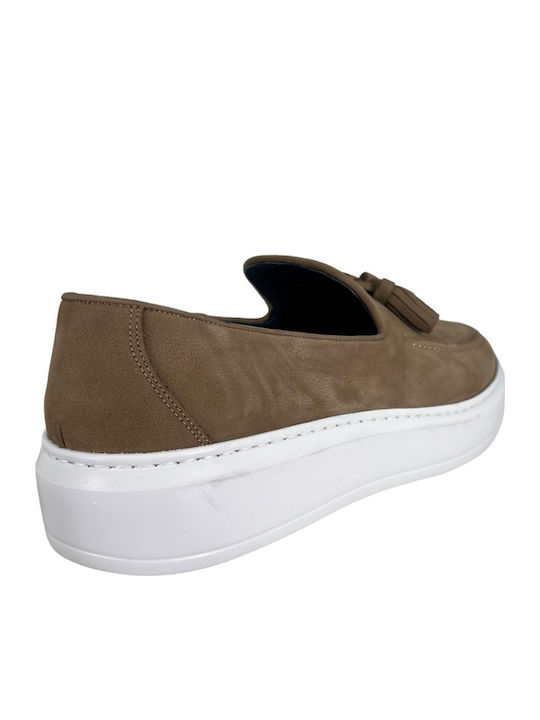 Men's Leather Moccasins Tabac Brown