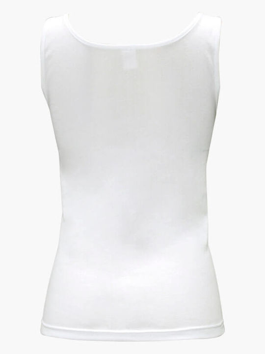 A.A UNDERWEAR Women's Sleeveless Cotton T-Shirt White