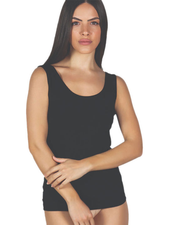 Women's T-Shirt with Spaghetti Strap Black