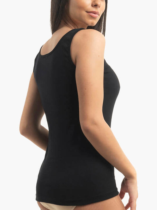 Women's Sleeveless Cotton T-Shirt Black