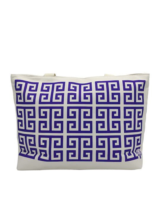 Aria Stoff Strandtasche Weiße Aria Stoff Strandtasche Weiße