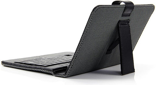 Clever Flip Cover Cu Tastatură În Engleză SUA Neagră Universal 7"