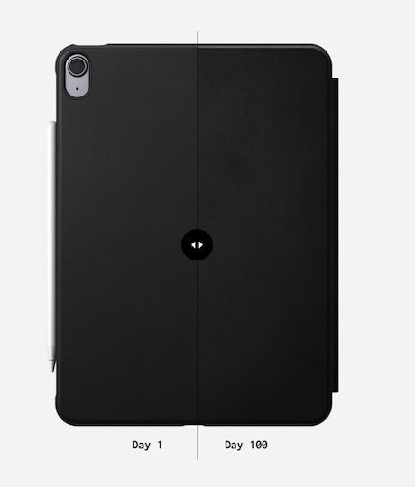 Nomad Folio Flip Cover Piele Neagră (iPad Air 2020/2022)