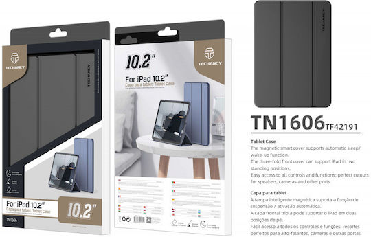 Techancy Flip Cover Neagră (iPad 2019/2020/2021 10.2'')