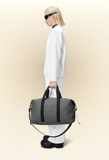 Rains Hilo Weekend Bag W3 Sack Voyage 37lt Gray made of Artificial Leather L52xW26xH27cm