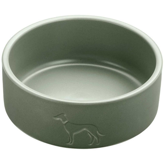Hunter Ceramic Bowl Food & Water for Dog 1.9lt 19.5cm in Green Color