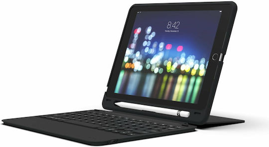 Zagg Slim Flip Cover με Πληκτρολόγιο στα Αγγλικά US Μαύρη (iPad Pro 2020 12.9")