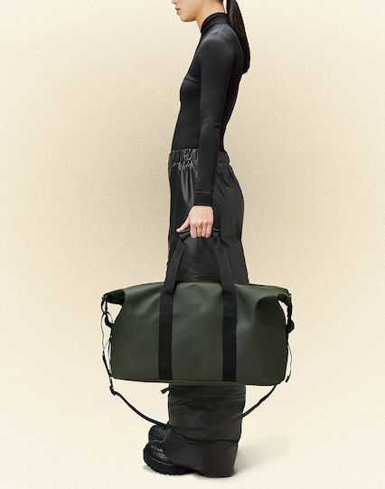 Rains Hilo Weekend Bag W3 Sack Voyage 37l Khaki from Artificial Leather L52xW26xH27cm