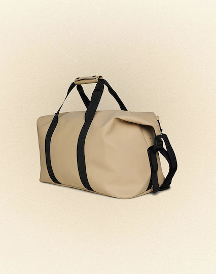 Rains Hilo Weekend Bag W3 Sack Voyage 37lt Beige made of Artificial Leather L52xW26xH27cm