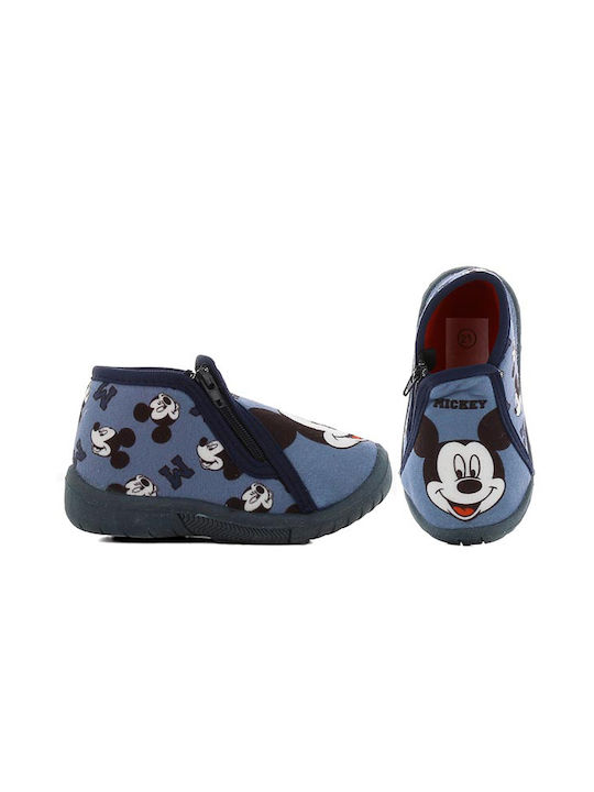 Disney Boys Closed-Toe Bootie Slippers Navy Blue
