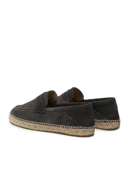 Hamptons Suede Ανδρικές Εσπαντρίγιες σε Γκρι Χρώμα