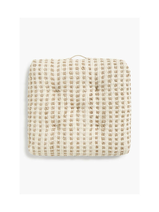 Calma House Floor Pillow Fiesta 100% Cotton Ecru 60x60cm
