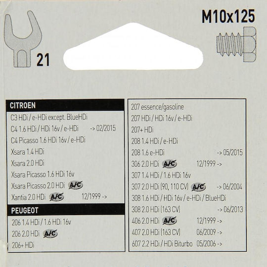 XLTech Κάρτερ Λαδιού Αυτοκινήτου για Peugeot 206 Citroen C3