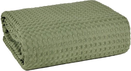 Αιγαίον Κουβέρτα Πικέ King Size 270x240εκ. Πράσινη