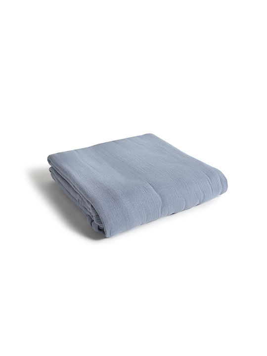 Aigaion Mousseline Decke Übergröße 240x280cm Blau