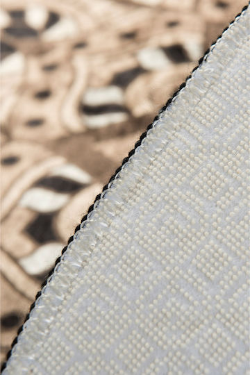 Mijolnir Rutschfest Badematte Synthetisch,Polyester/Cotton/Leather Rund Beige 100x100cm