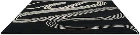 Brink & Campman Décor Flow Caviar Lucrat manual Covor Rectangular Din lână Negru