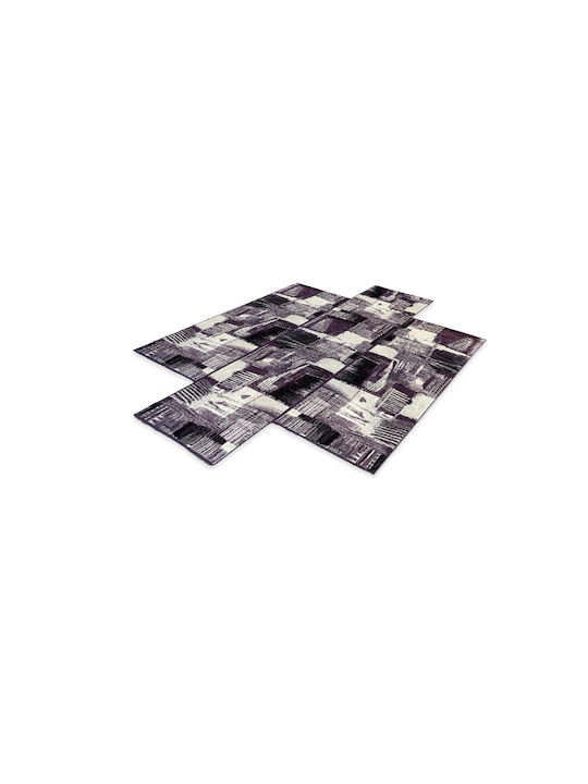 Bekas Carpets Set Modern Covoare pentru dormitor Violet 32865-1239 3buc