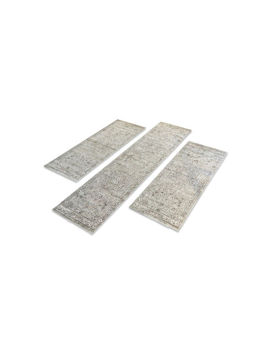 Bekas Carpets Set Sommer Schlafzimmer-Teppichsets Synthetisch,Polyester/Cotton/Leather Gray 84011-8282 3Stück