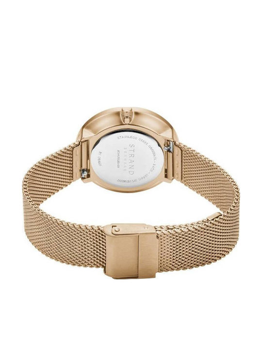 Strand by Obaku Women's Watch with Gold Metal Bracelet