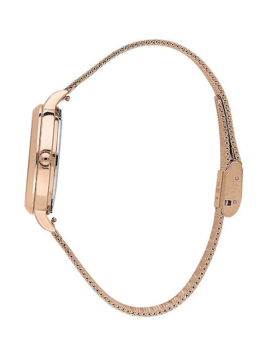 Oui & Me Fleurette Women's Watch with Pink Gold Metal Bracelet