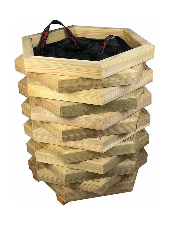 Tesias Γλάστρα Ξύλινη Καφέ 52x45x60εκ.