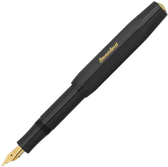 Kaweco CLASSIC Sport Πένα Γραφής Medium Μαύρη από Πλαστικό με Μαύρο Μελάνι
