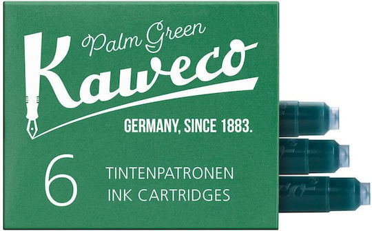 Kaweco 6 Ανταλλακτικά Μελάνια για Πένα Πράσινα 1ml