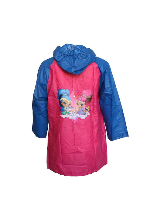 Nickelodeon Waterproof Girls Casual Jacket Fuchsia with Ηood