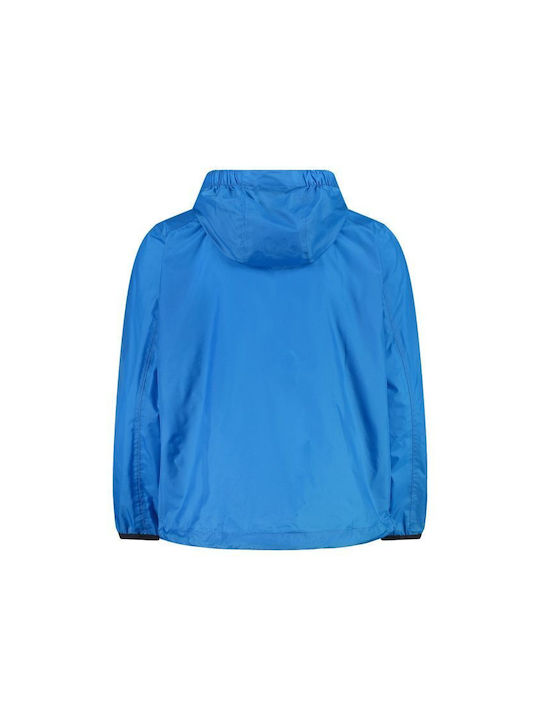 CMP Waterproof Boys Casual Jacket Blue with Ηood