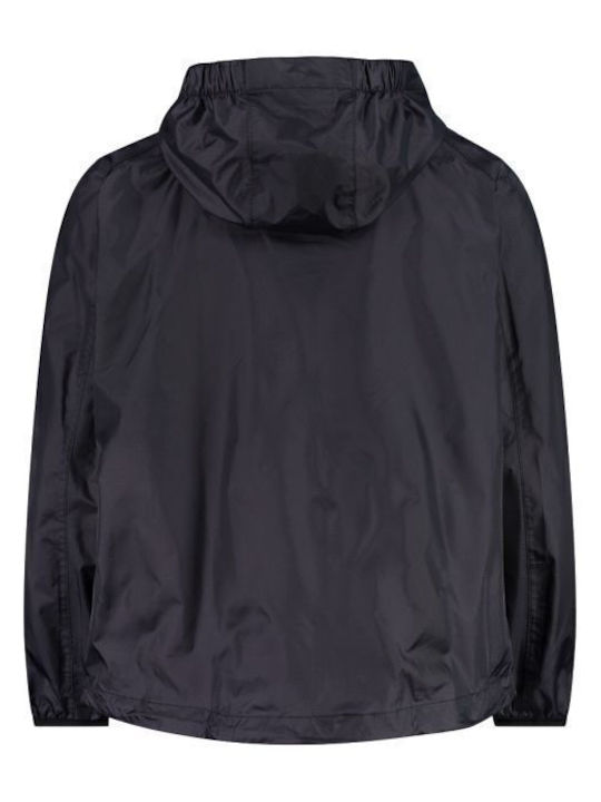 Waterproof Kids' Casual Jacket Short with Hood Black