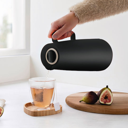 Tramontina Κανάτα Θερμός Πλαστικό / Γυάλινο BPA Free 1lt Μαύρο