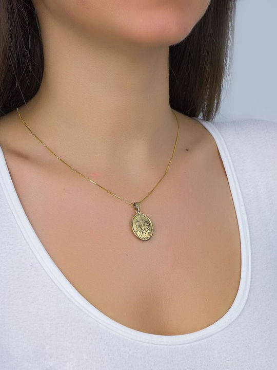 Kiriakos Gofas Anhänger Kinder Amulett Beidseitig aus Gold 9K ZD248