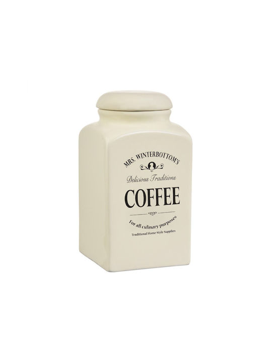 Butlers Vase Kaffee mit Deckel Keramik Braun 1300ml