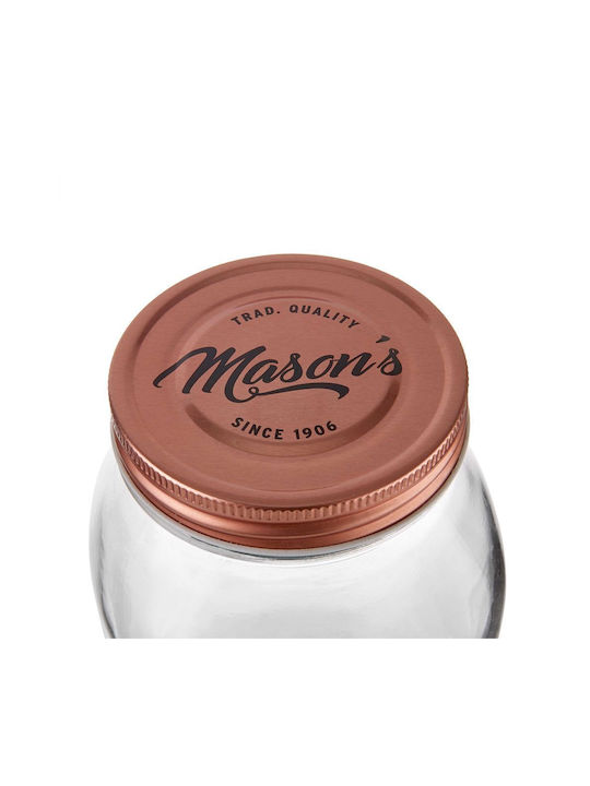 Butlers Mason Vase Allgemeine Verwendung mit Deckel Glas Transparent 1000ml